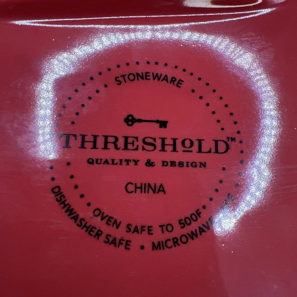 Threshold Baking‎ Dish Oval Stoneware 2.5qt Casserole Oven Dishwasher Brick Red